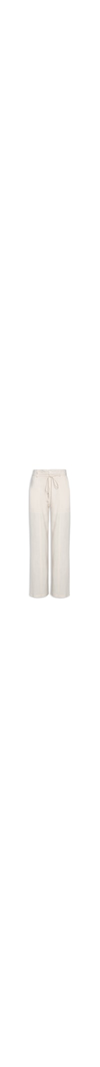 Calça Feminina Reta Com Cordão De Amarração Removível - Off White