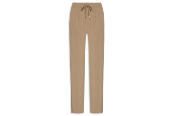 Calça Feminina Reta Com Cordão - Marrom