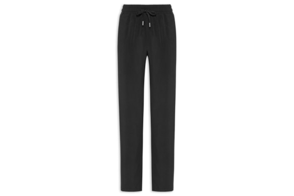 Calça Feminina Reta Com Cordão - Preto