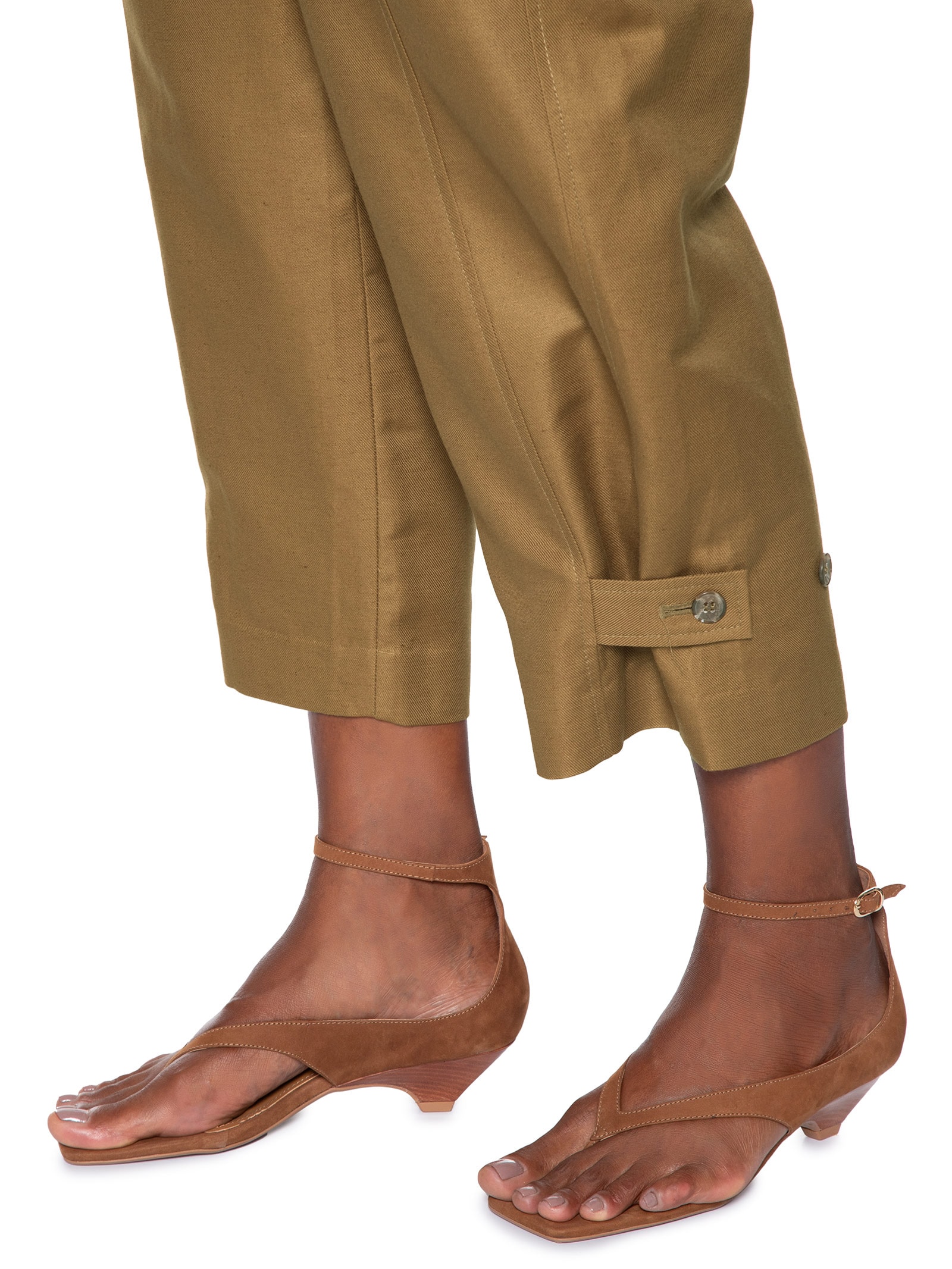 Calça Feminina Reta Com Linho Verde Animale