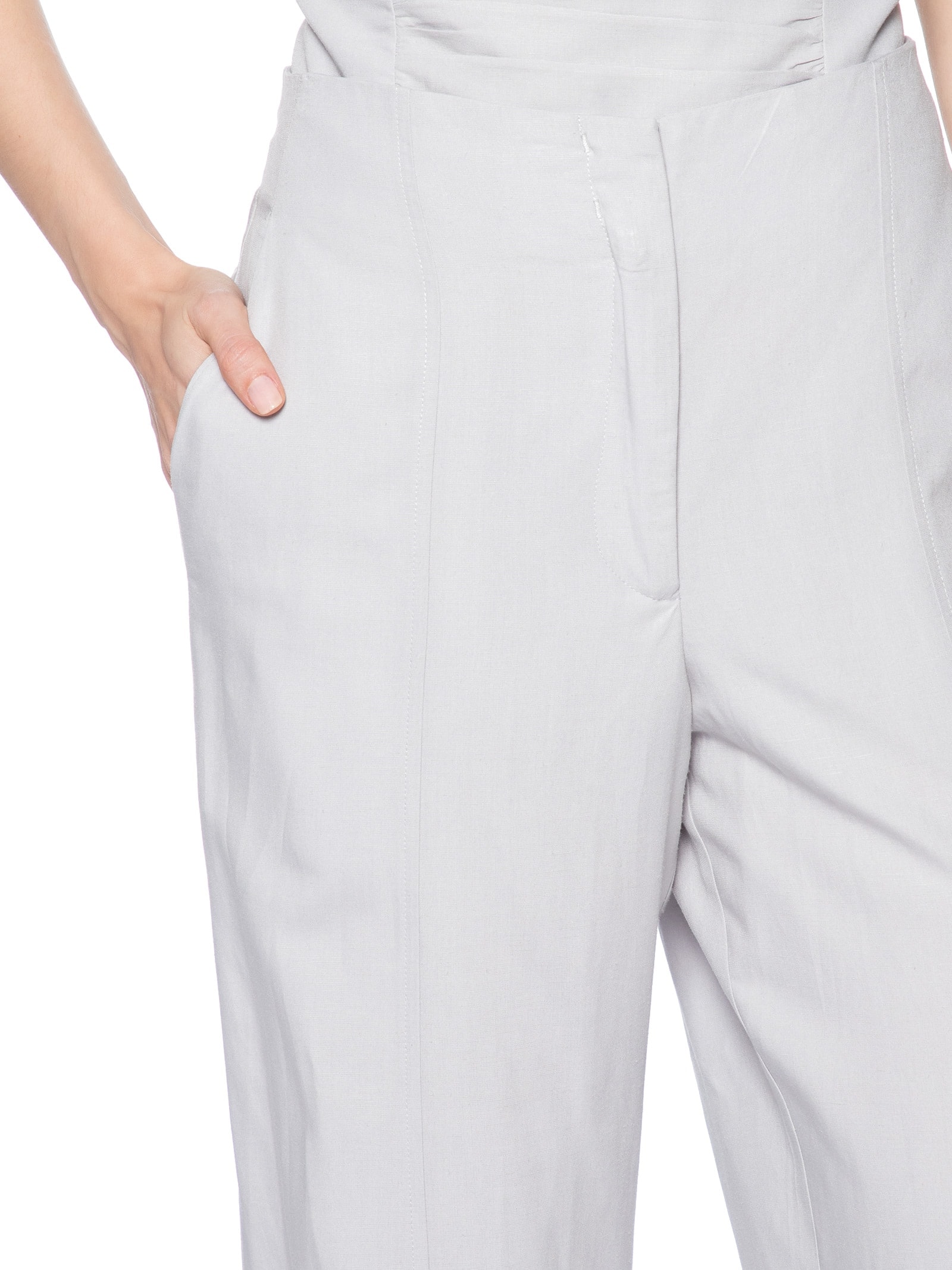 Calça Feminina Reta com Recortes – Azul Animale Jeans