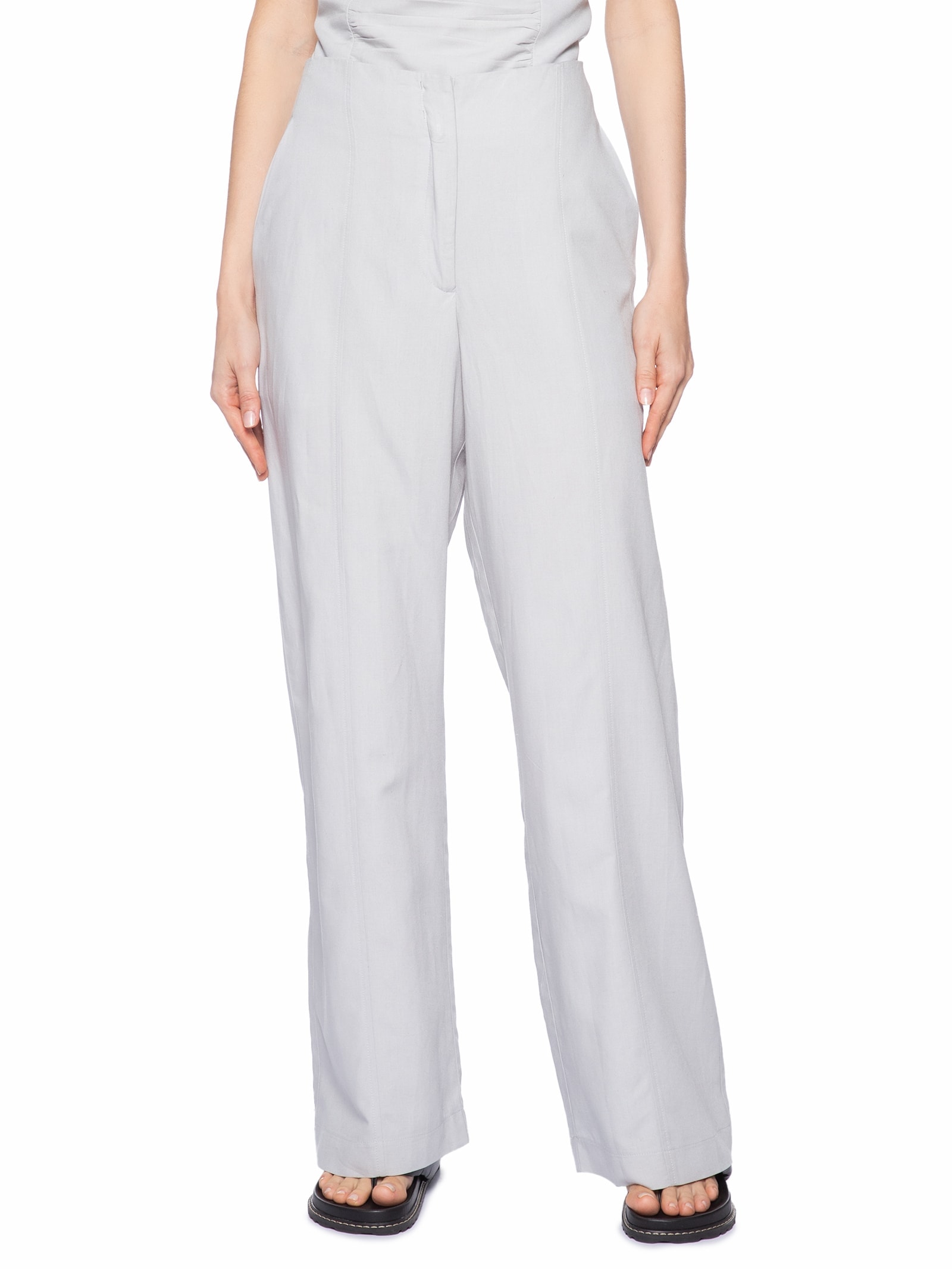 Calça Feminina Reta com Recortes – Azul Animale Jeans