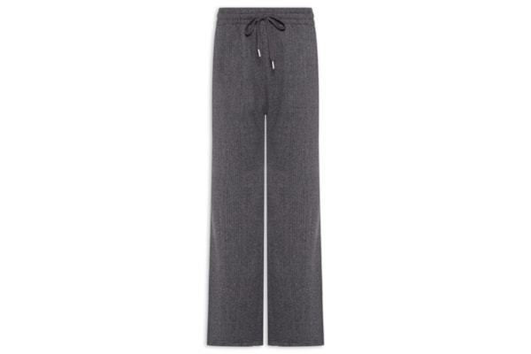 Calça Feminina Reta Com Strass - Cinza