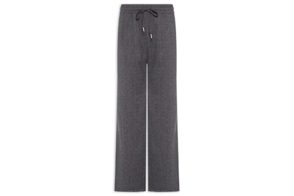 Calça Feminina Reta Com Strass - Cinza