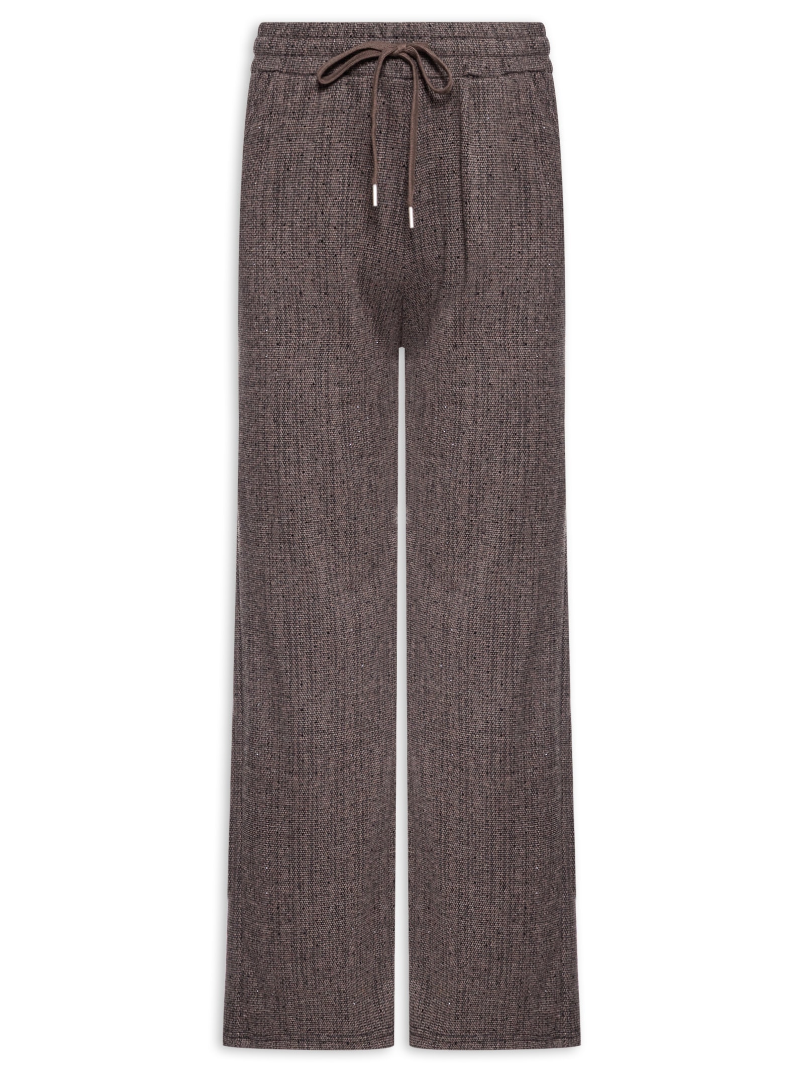 Calça Feminina Reta Com Strass Marrom Market 33