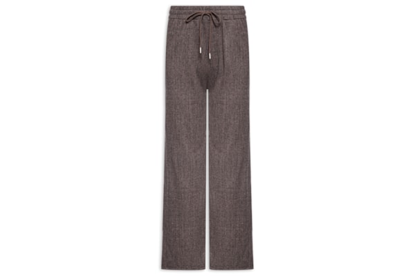 Calça Feminina Reta Com Strass - Marrom