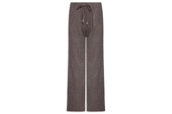 Calça Feminina Reta Com Strass - Marrom