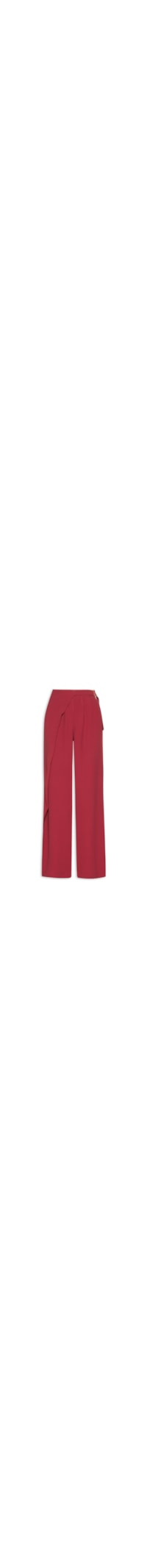 Calça Feminina Reta Com Transpasse - Vermelho