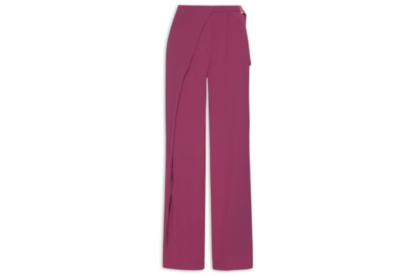 Calça Feminina Reta Com Transpasse - Vermelho