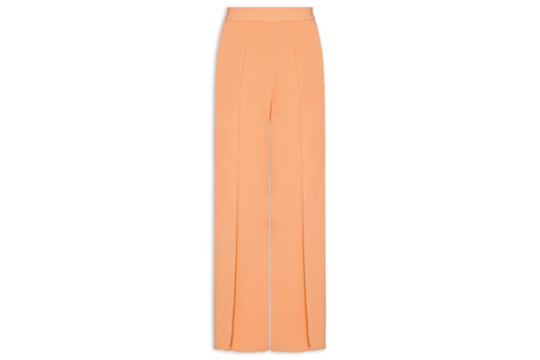 Calça Feminina Reta Coral Conha Recorte Frontal - Laranja