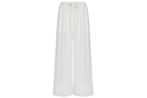 Calça Feminina Reta Crinkle – Branco