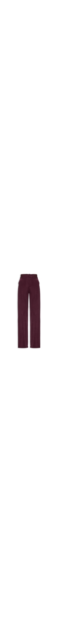 Calça Feminina Reta De Jersey Com Rib - Roxo