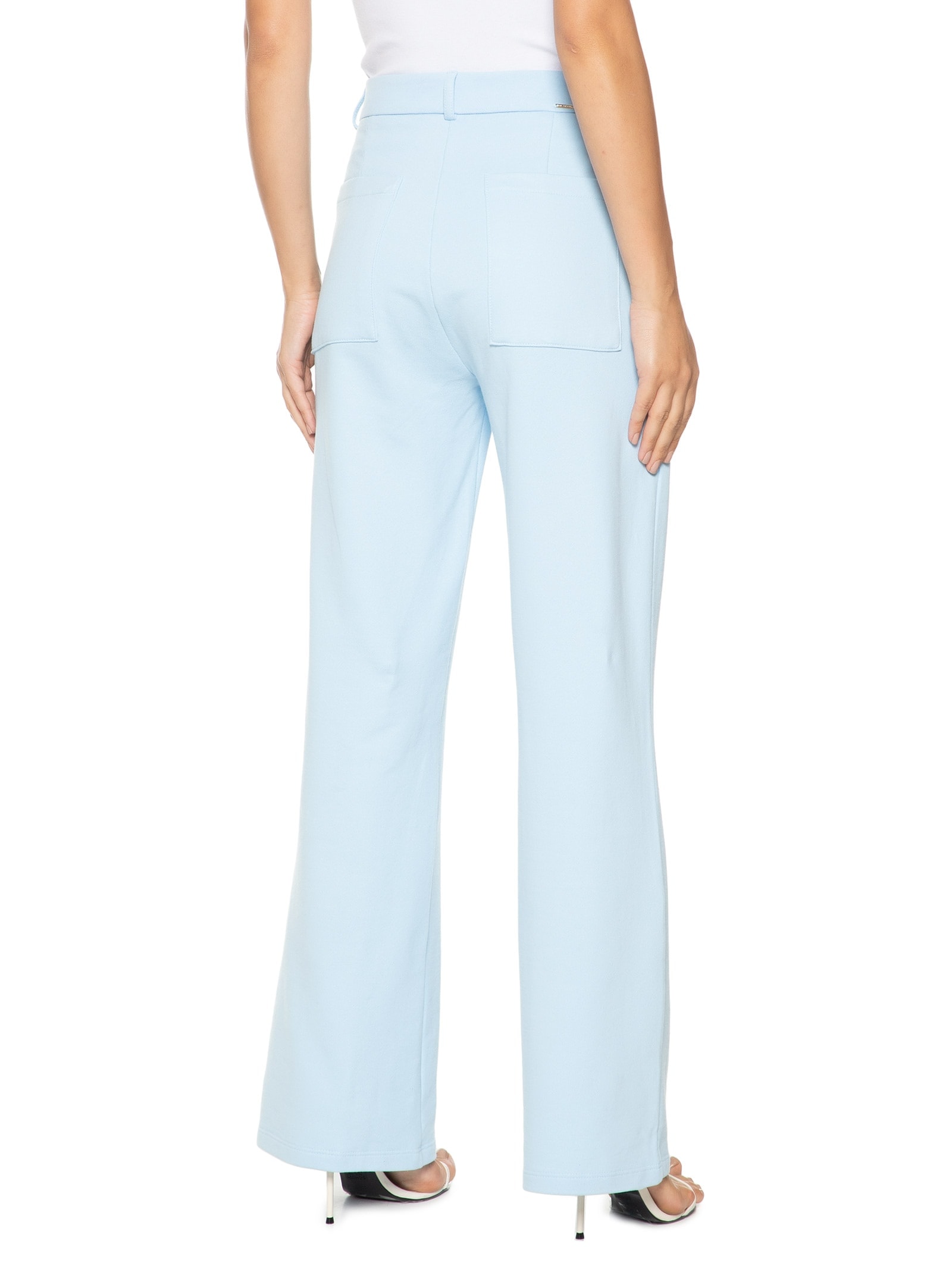 Calça Feminina Reta De Moletom Azul My Favorite Things