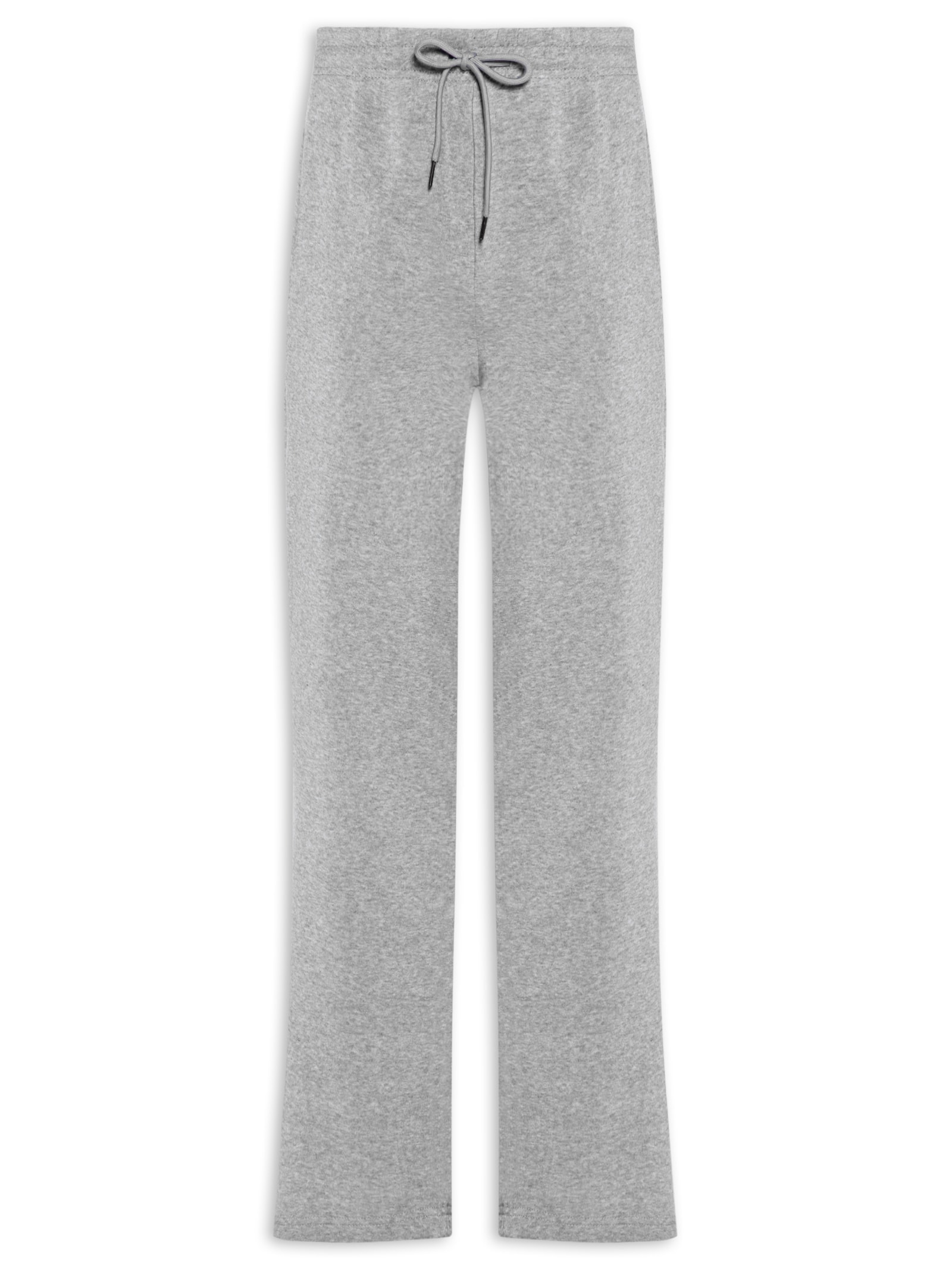 Calça Feminina Reta de Moletom Cinza Basiq