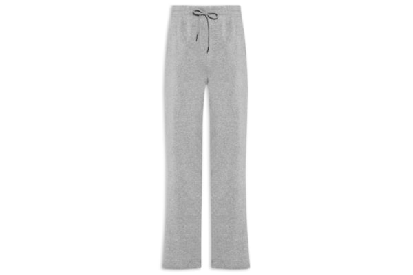 Calça Feminina Reta de Moletom - Cinza
