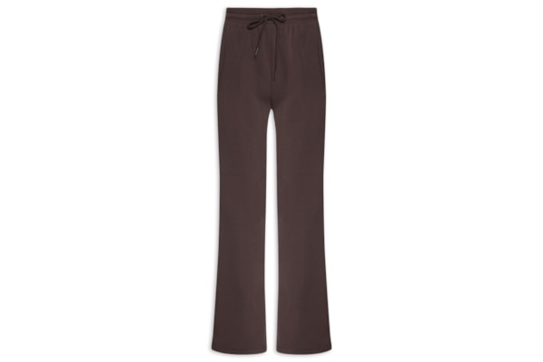 Calça Feminina Reta de Moletom - Marrom