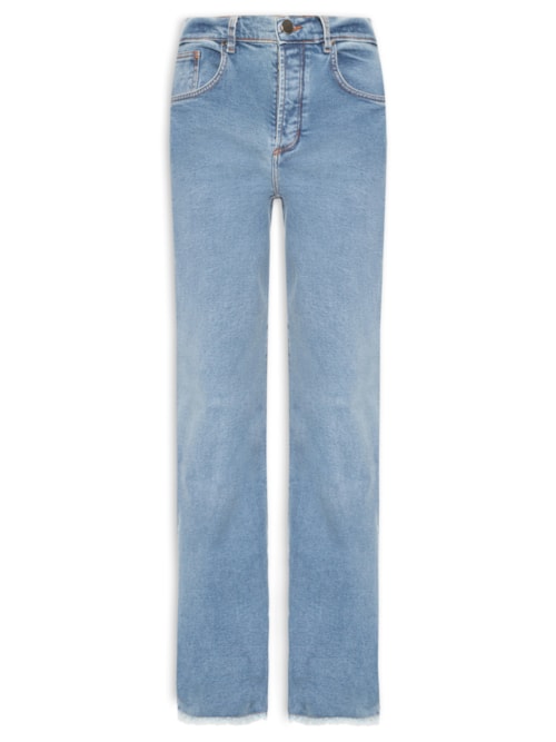 Calça Feminina Reta Denim Básico – Azul