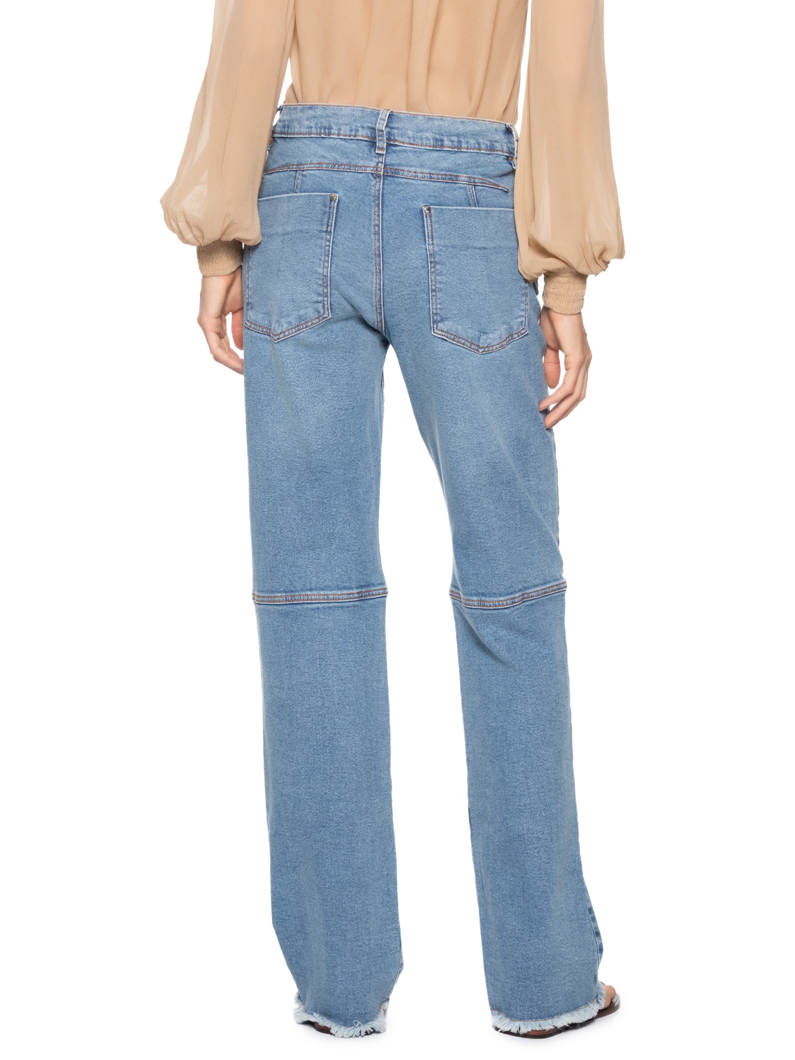 Calça Feminina Reta Denim Básico Azul Animale