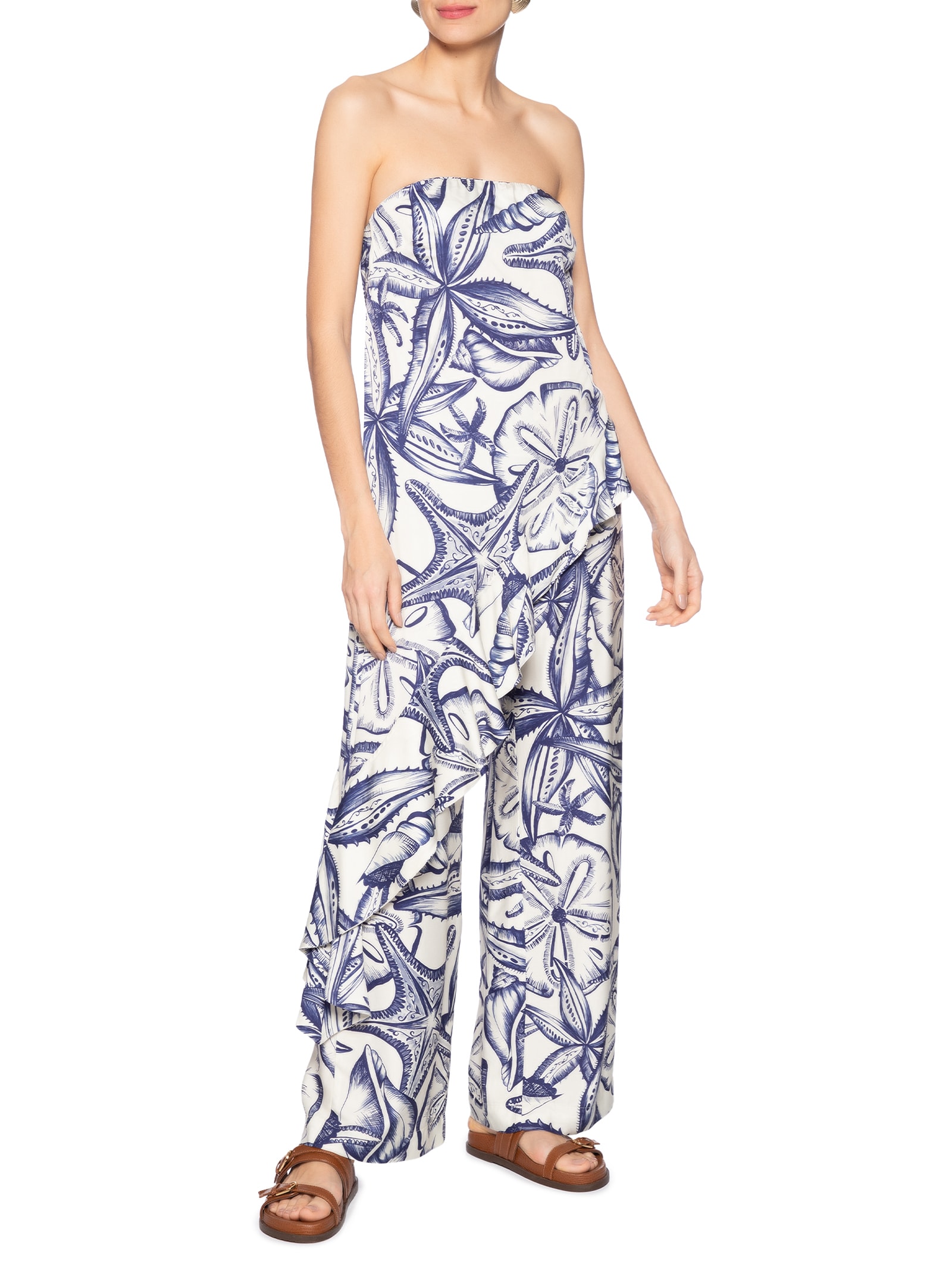 Calça Feminina Reta Desejo Mar Branco Farm