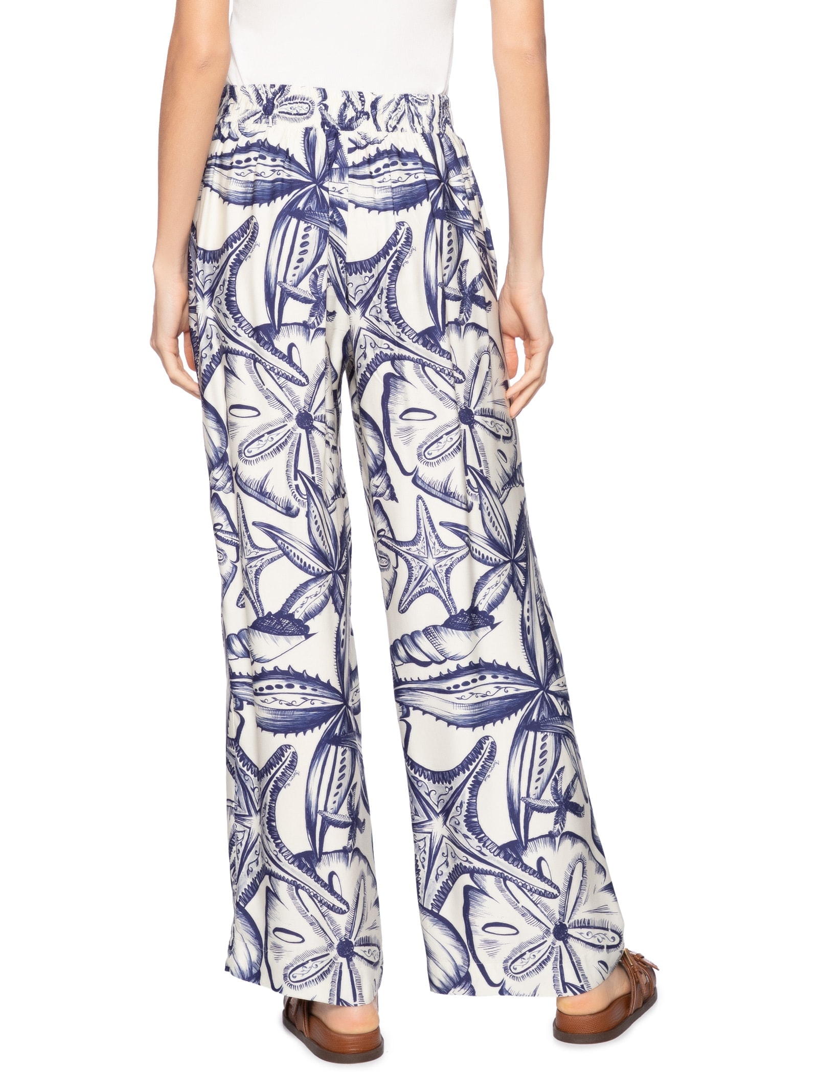 Calça Feminina Reta Desejo Mar Branco Farm