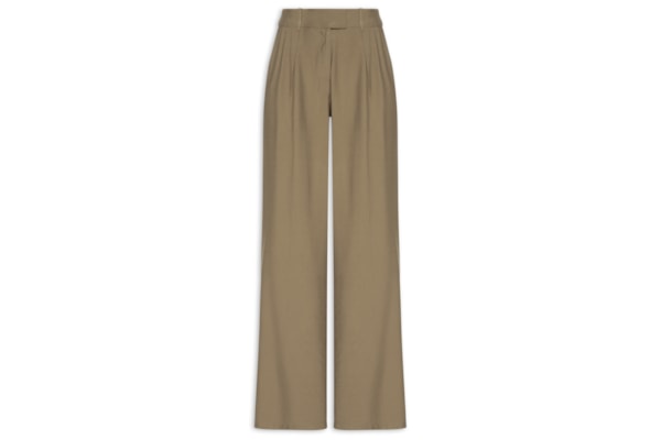 Calça Feminina Reta Em Alfaiataria - Marrom