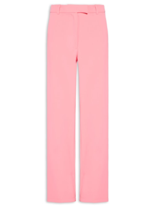 Calça Feminina Reta Em Alfaiataria – Rosa