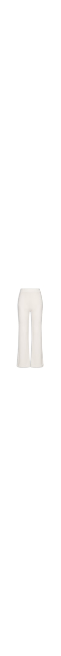 Calça Feminina Reta em Malha - Off White