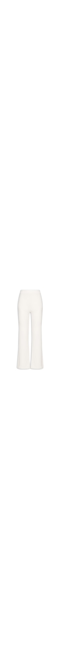 Calça Feminina Reta em Malha - Off White