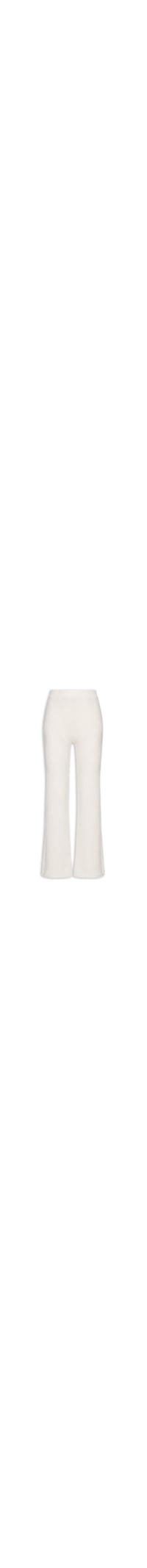 Calça Feminina Reta em Malha - Off White