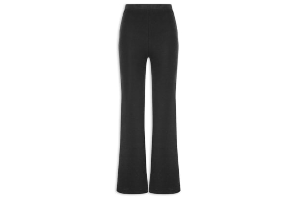 Calça Feminina Reta em Malha - Preto