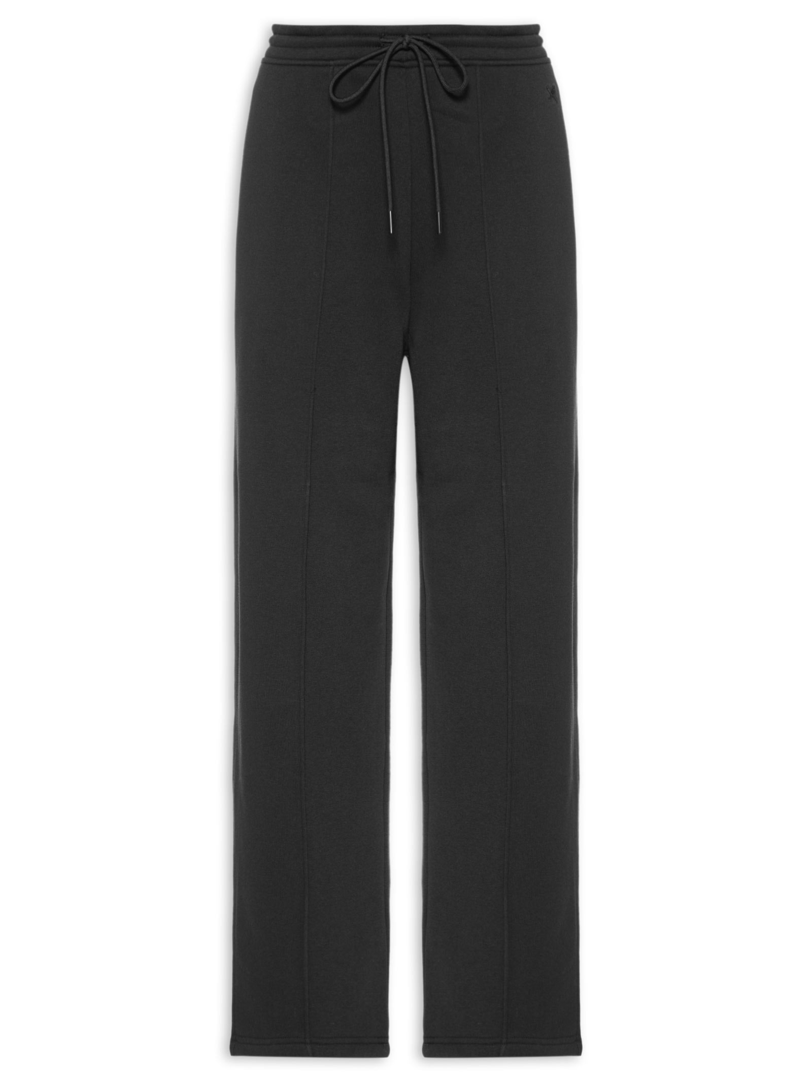 Calça Feminina Reta Em Moletom Preto Hering