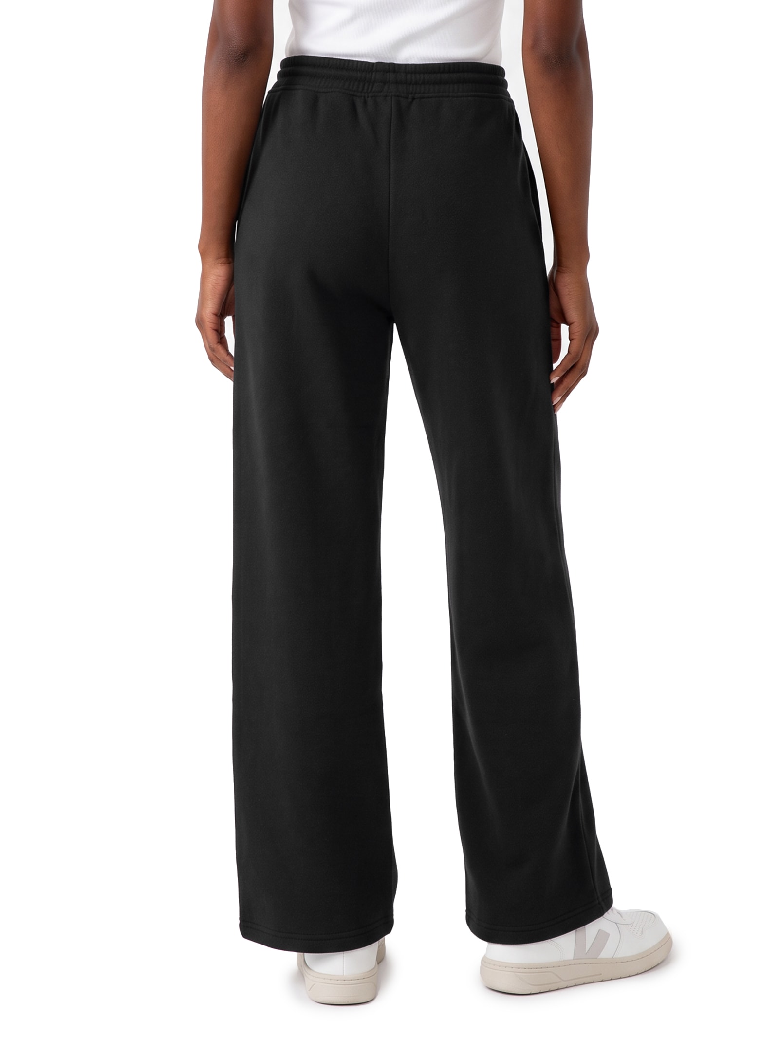 Calça Feminina Reta Em Moletom Preto Hering