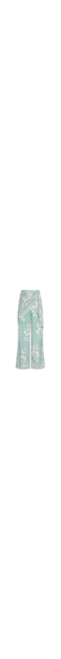 Calça Feminina Reta Estampa Fleur B - Azul