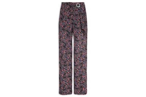 Calça Feminina Reta Estampa Liza - Preto