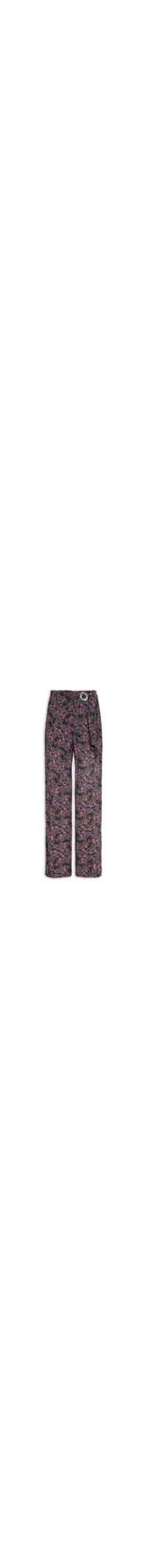 Calça Feminina Reta Estampa Liza - Preto