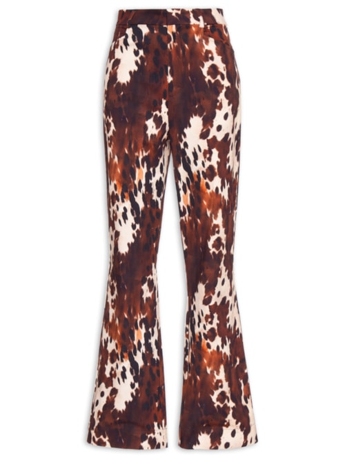 Calça Feminina Reta Estampada – Animal Print