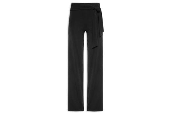 Calça Feminina Reta Honey Tie Pant - Preto
