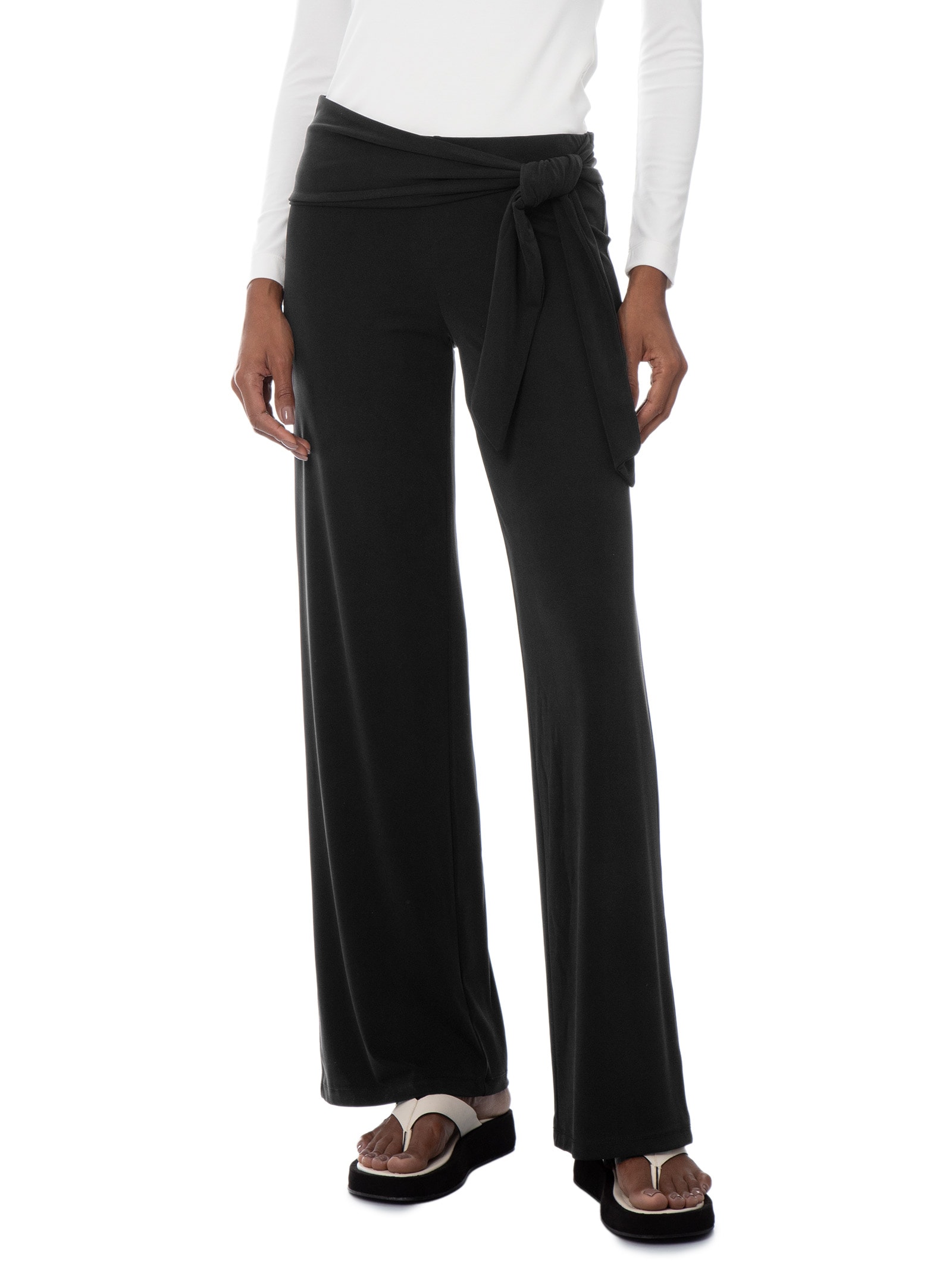 Calça Feminina Reta Honey Tie Pant Preto Cotton On