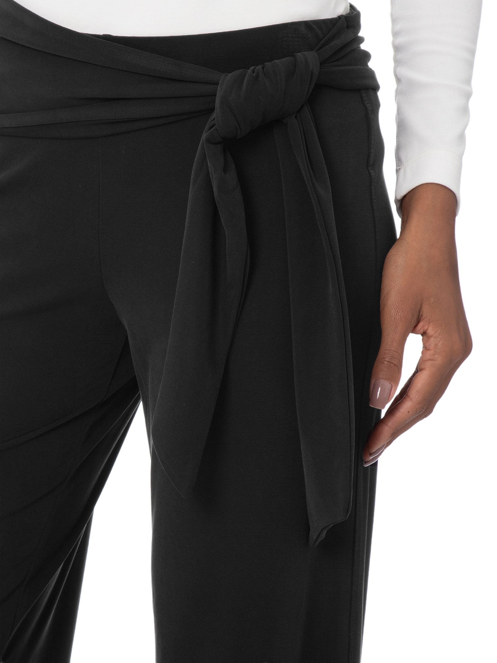 Calça Feminina Reta Honey Tie Pant Preto Cotton On