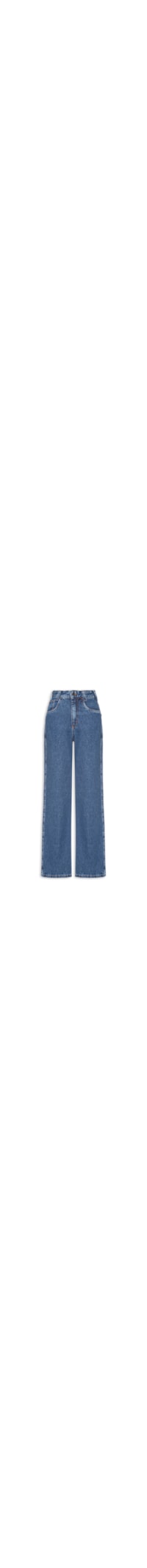 Calça Feminina Reta Jeans -Azul