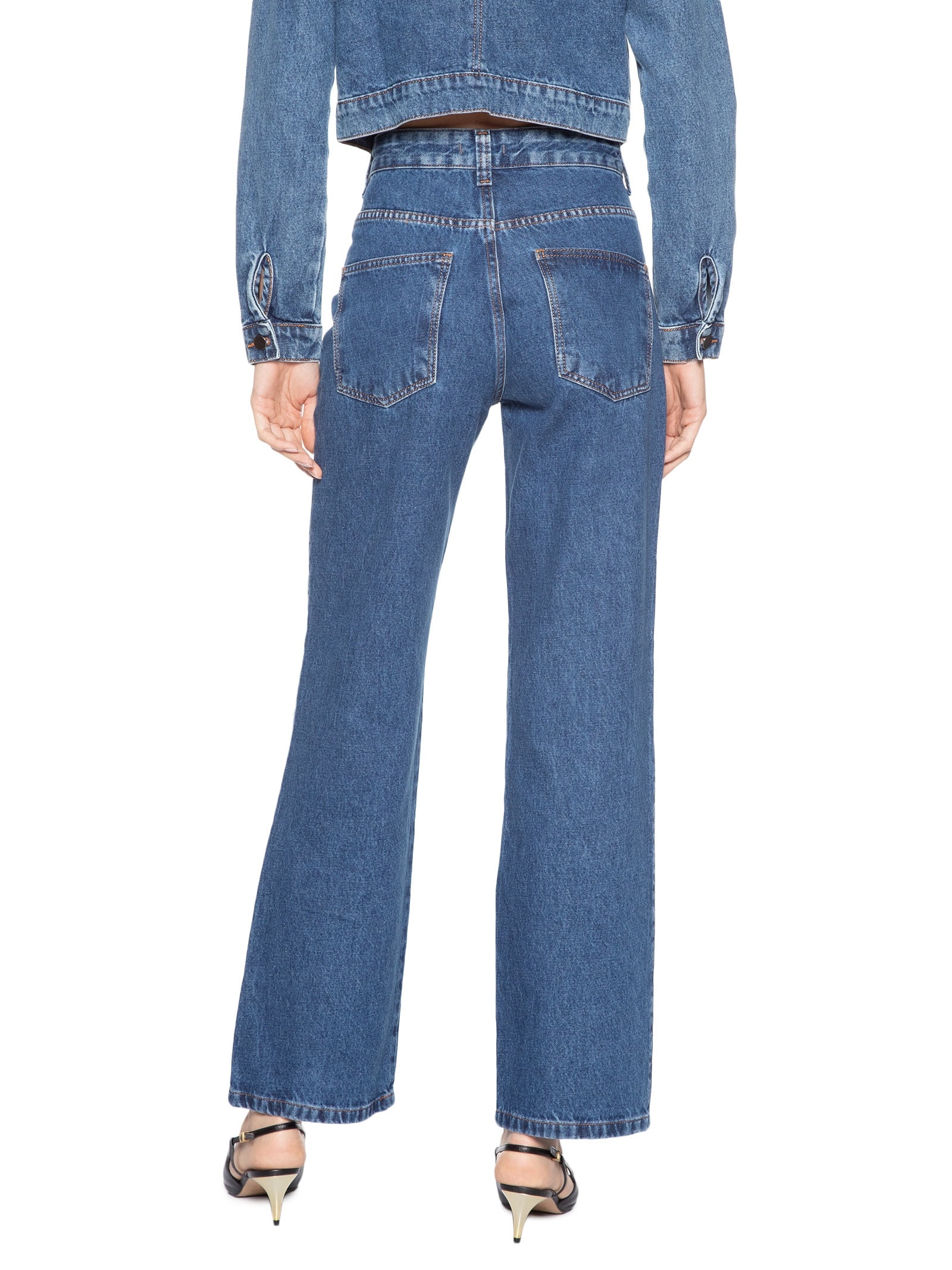 Calça Feminina Reta Jeans -Azul Market 33