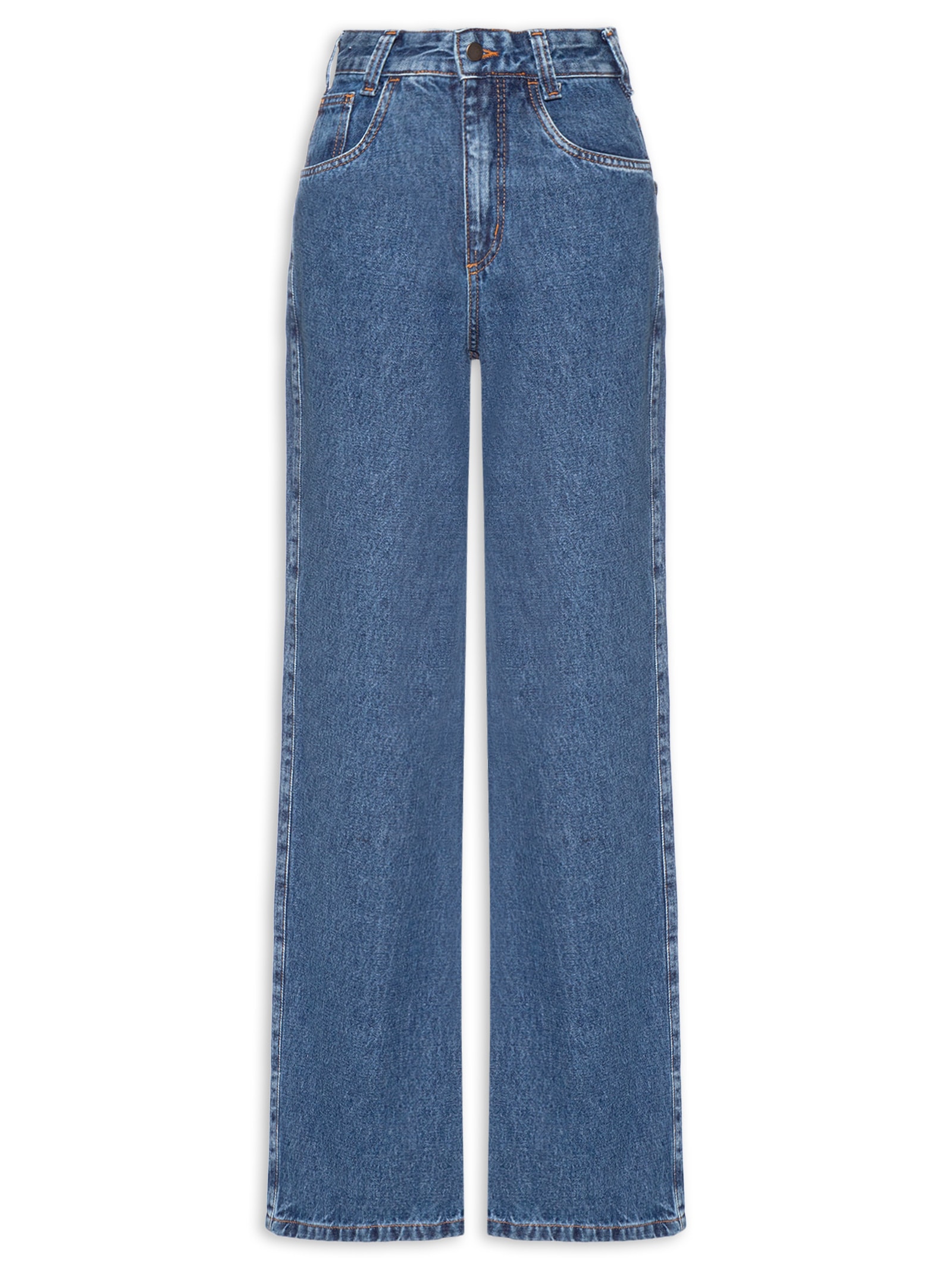 Calça Feminina Reta Jeans -Azul Market 33