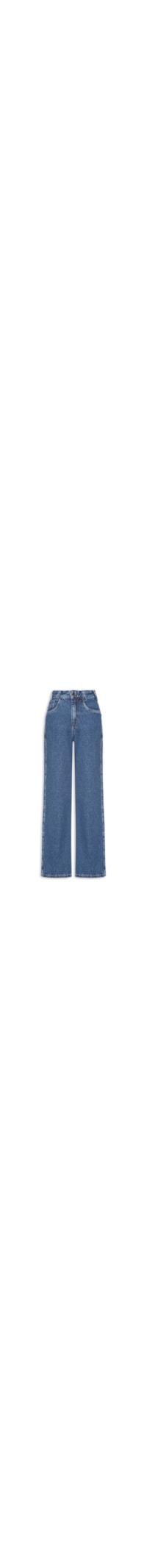 Calça Feminina Reta Jeans -Azul