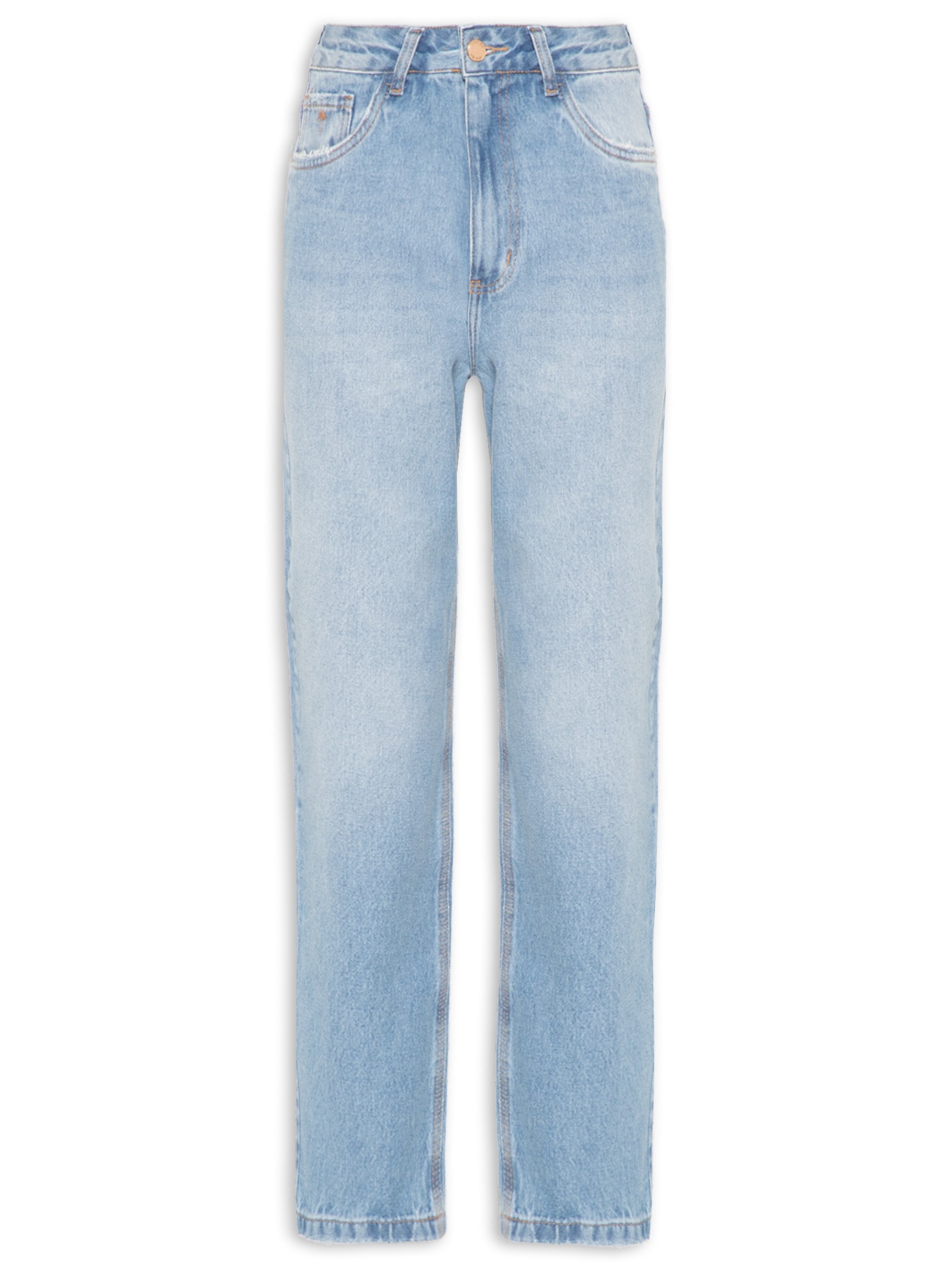Calça Feminina Reta Jeans Azul Lez A Lez