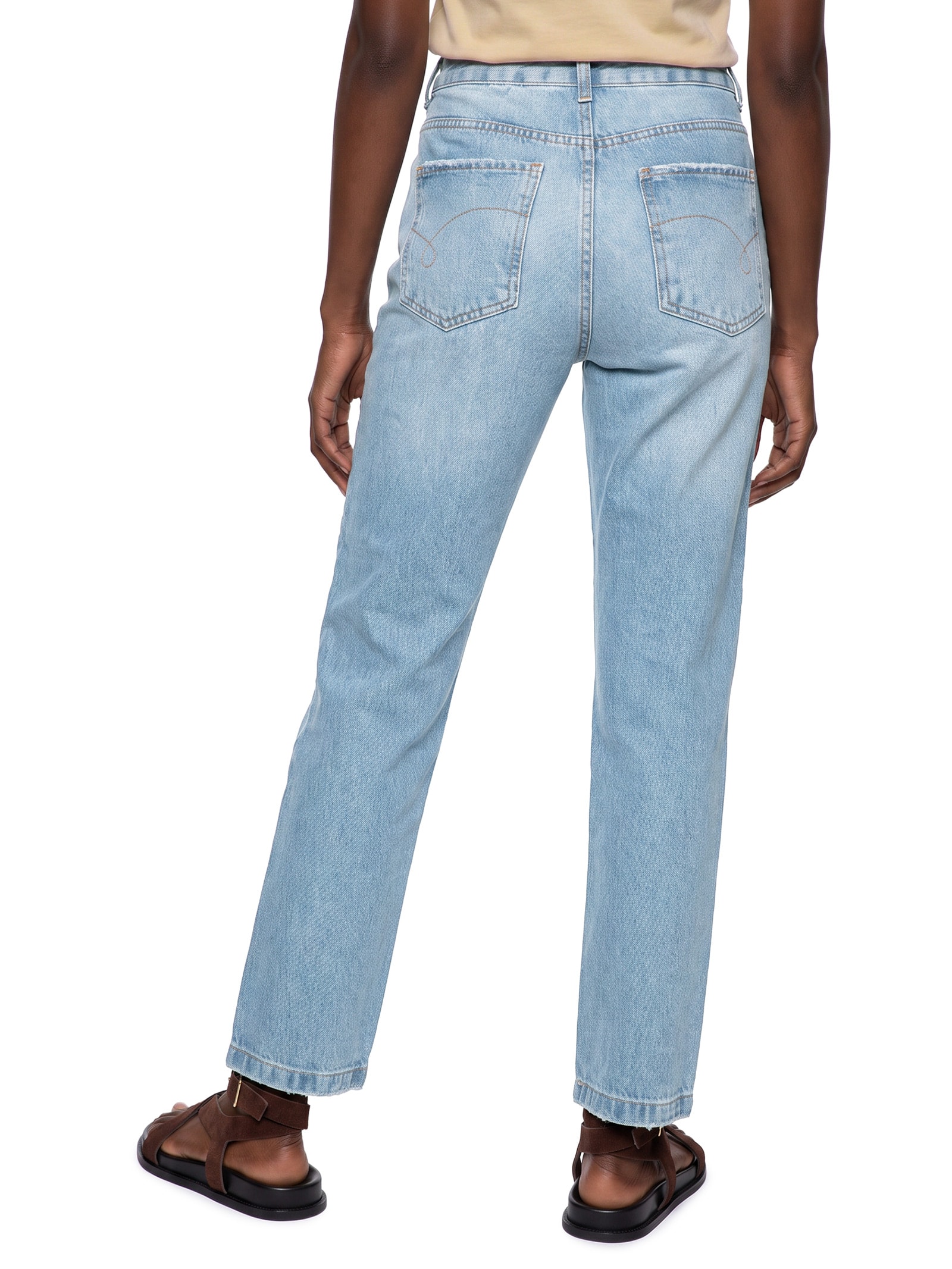 Calça Feminina Reta Jeans Azul Lez A Lez