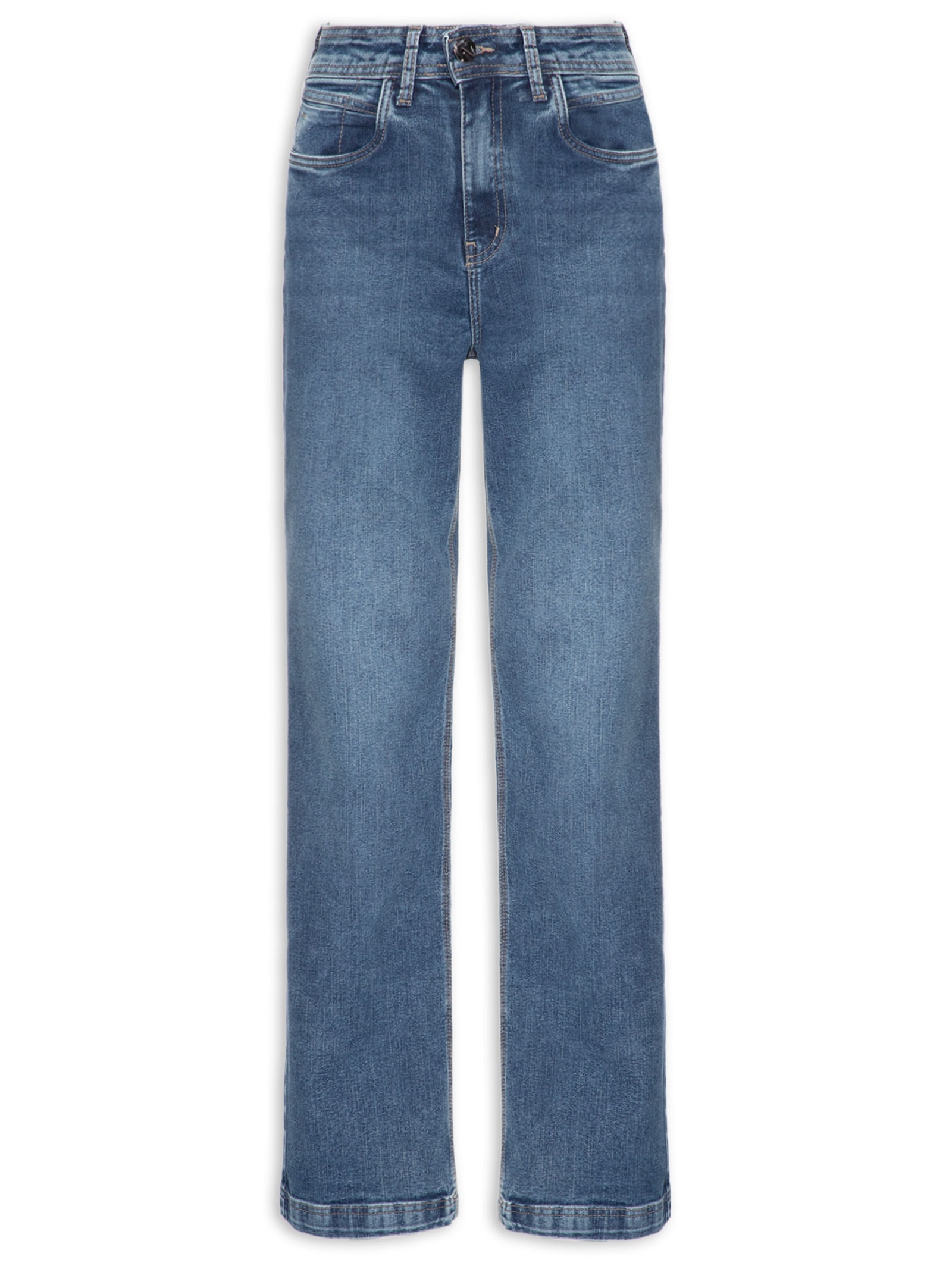 Calça Feminina Reta Jeans Azul Lez A Lez
