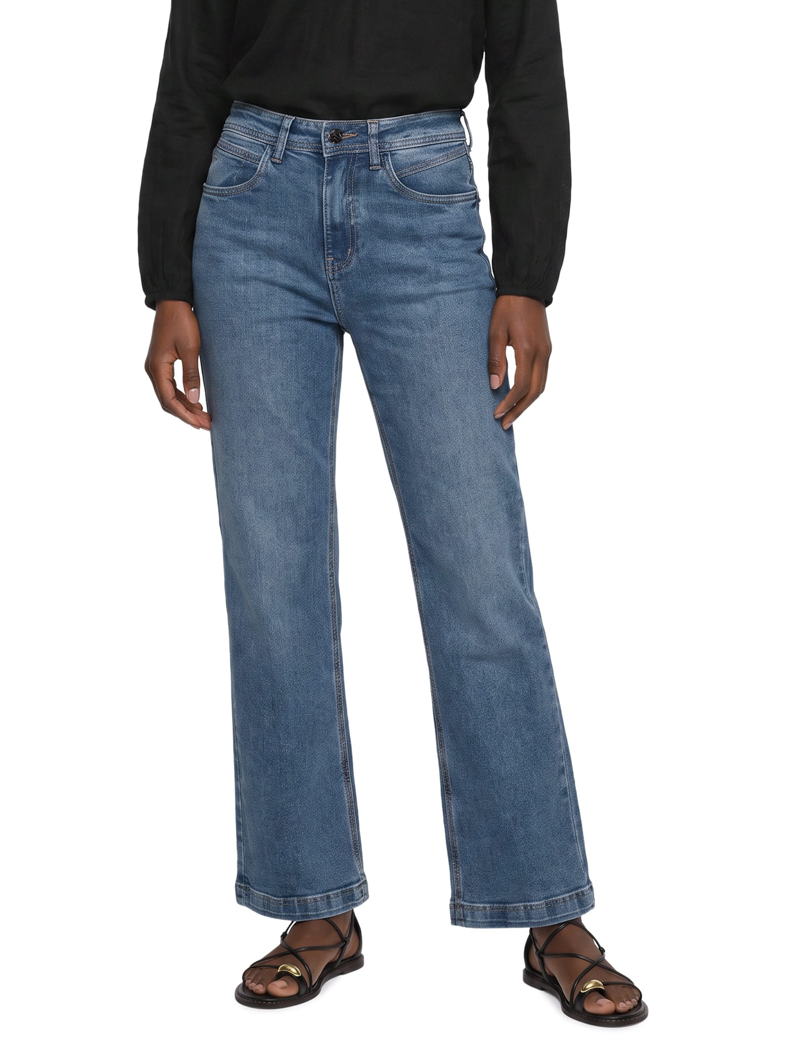 Calça Feminina Reta Jeans Azul Lez A Lez