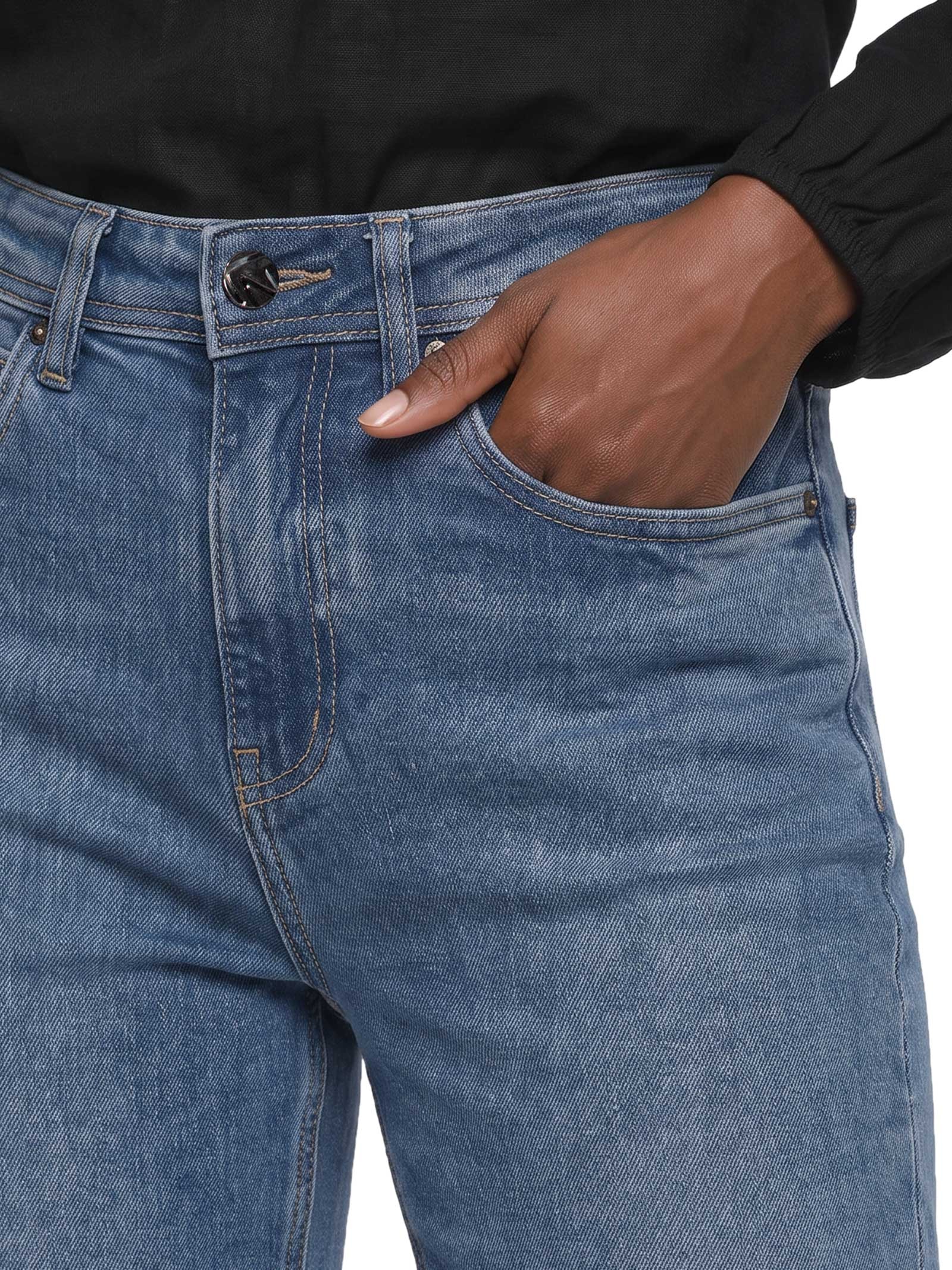 Calça Feminina Reta Jeans Azul Lez A Lez