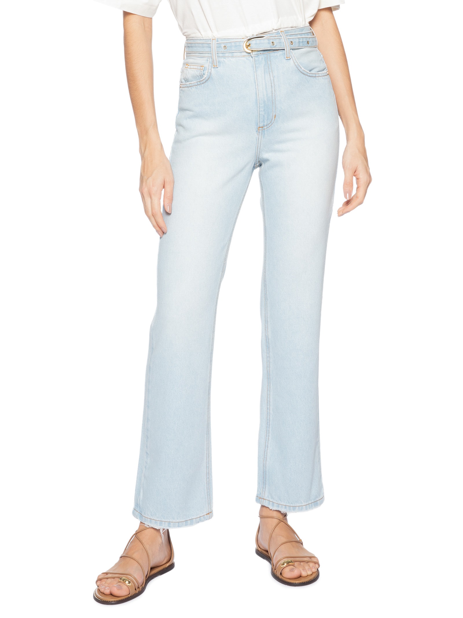 Calça Feminina Reta Laura Azul Le Lis