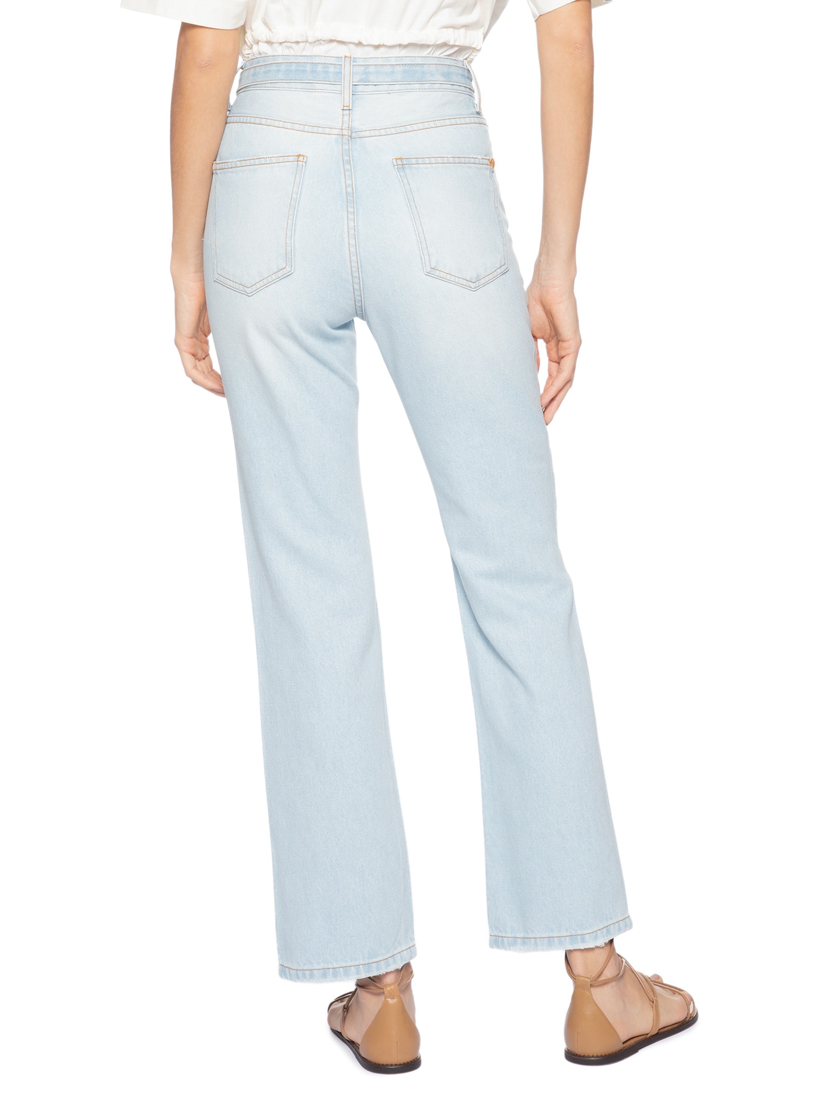 Calça Feminina Reta Laura Azul Le Lis